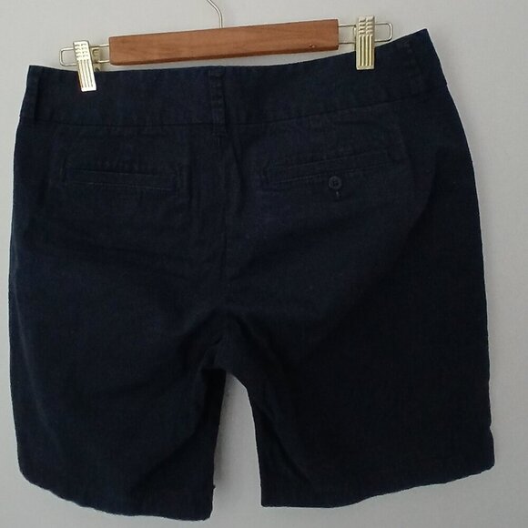 J. Crew Stretch 'Frankie' Navy Blue Bermuda Shorts Sz 6 - Picture 9 of 9